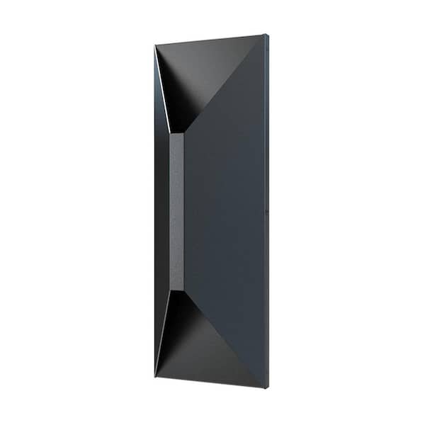 BAZZ LUVIA 24-Watt 180-Watt Equivalent Integrated LED Matte Black Finish Outdoor Lighting Wall Pack Light 1600 Lumens 3000K