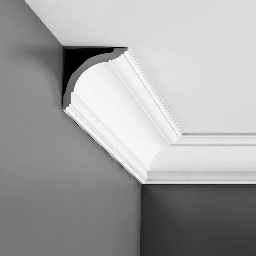 Primed White Polystyrene Crown Moulding 3-3/4 in x 78-3/4 in