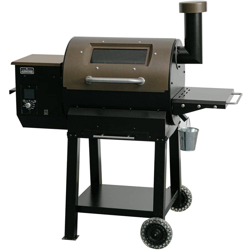 Bronze and Black Wood Pellet Grill with Skylights