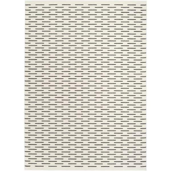 Nourison Nordic Ivory Black 5 ft. x 7 ft. All-over design Contemporary Area Rug