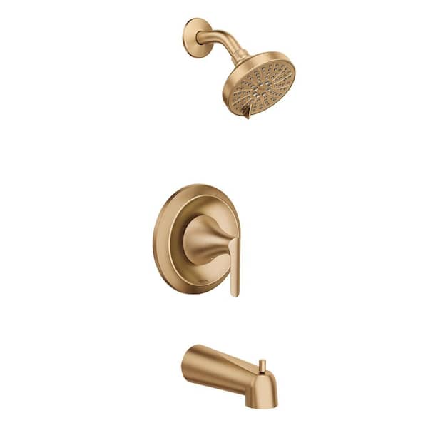 MOEN Findlay Single-Handle 6-Spray Tub and Shower Faucet in Bronzed Gold (Valve Included)