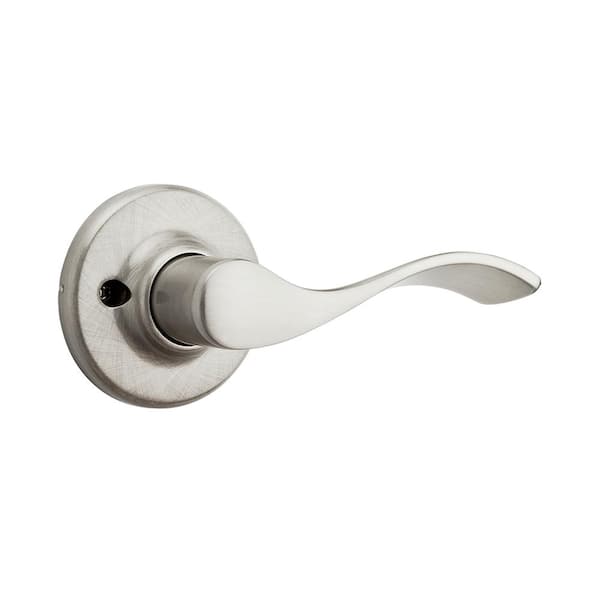 Kwikset Balboa Satin Nickel Right-Handed Half-Dummy Door Handle featuring Microban Technology