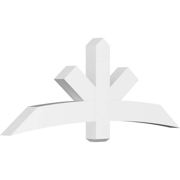 Ekena Millwork Alberta 72 in. W x 27 in. H x 4 in. D Signature Polyurethane Bracket