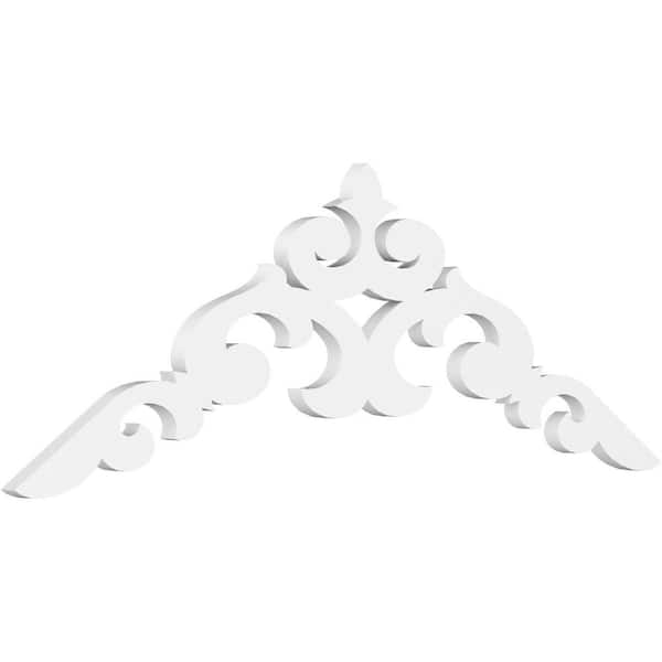 Ekena Millwork 1 in. x 48 in. x 16 in. (8/12) Pitch Kendall Gable Pediment Architectural Grade PVC Moulding