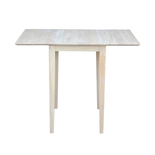 International Concepts Small Drop Leaf Wood Unfinished Dining Table