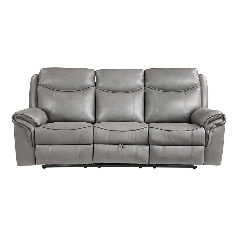 Creeley 88.5 in. W Straight Arm Faux Leather Rectangle Manual Reclining Sof