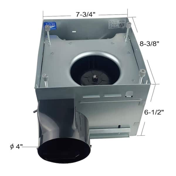 Yorkshire Decorative 80 CFM Bathroom Ventilation Exhaust Fan with Lighting in Satin White Yorkshire Decorative 80 CFM Bathroom Ventilation Exhaust Fan with Lighting in Satin White