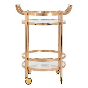 Sienna 2-Tier Gold Bar Cart