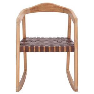 Willa Black/Natural 19.29 in. Teak Dining Chair