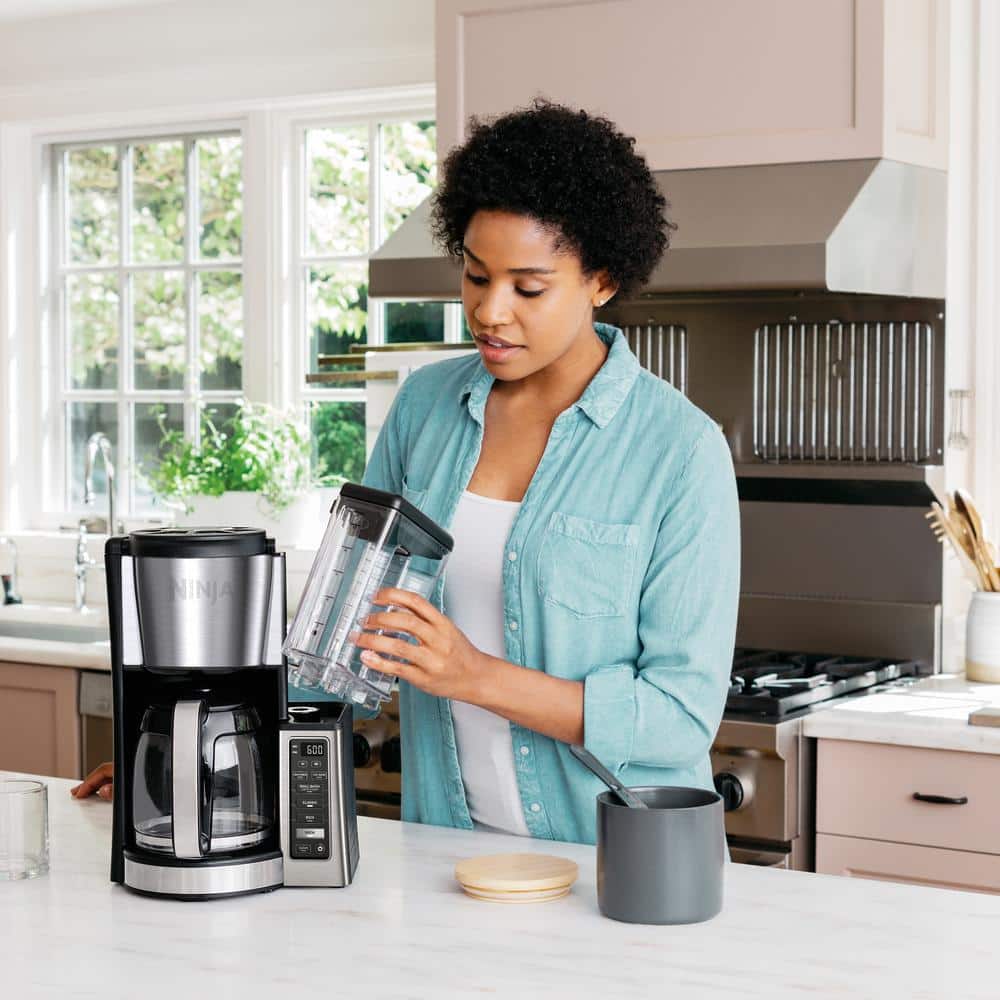 Ninja 12-Cup Silver Glass Carafe Programmable Coffee Maker
