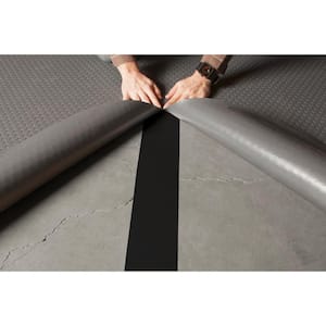 4 in. x 30 ft. Black Indoor/Outdoor Adhesive Glass Cloth Seam Tape Roll