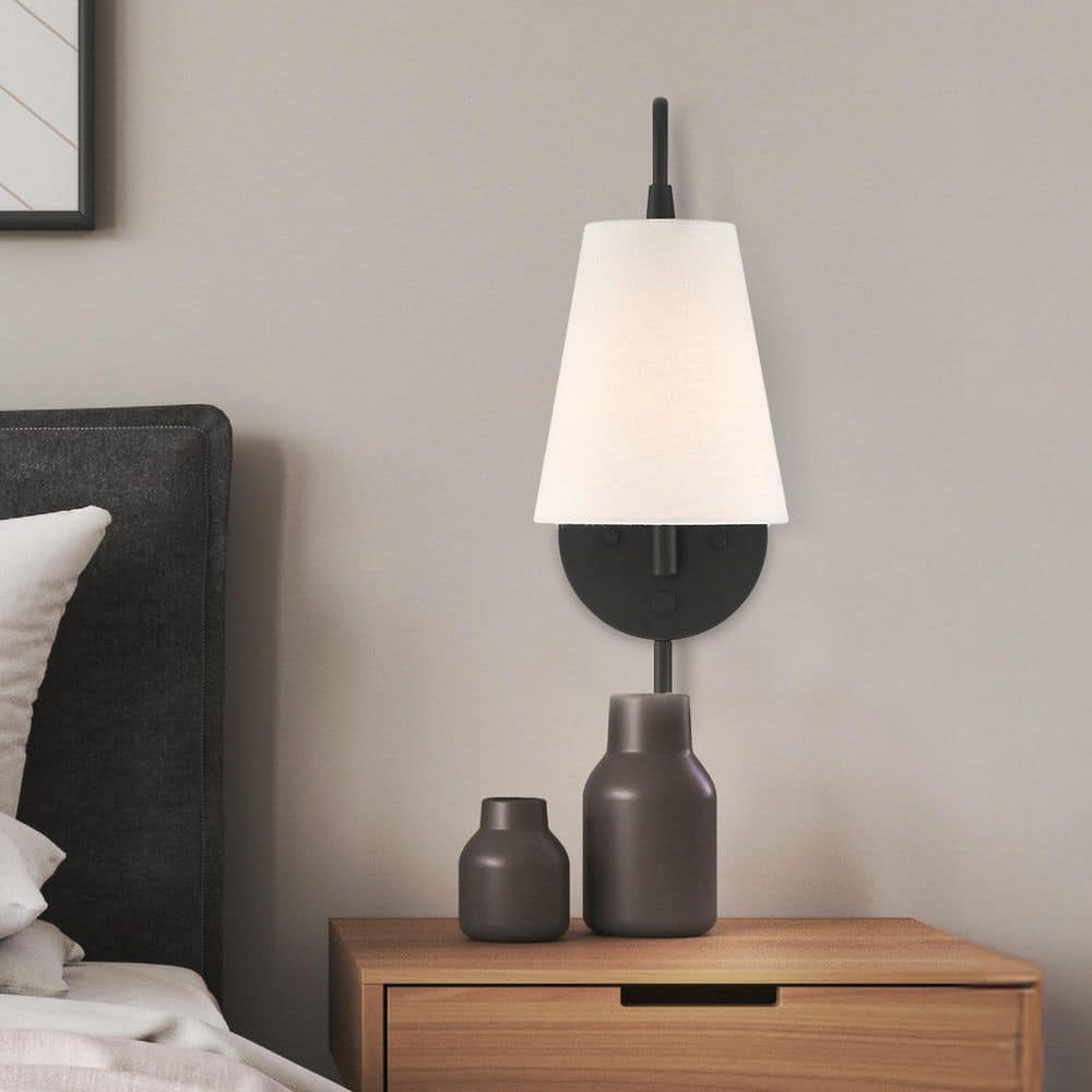 Hunter Hunter Valley Park 6 in. 2 Light Matte Black Wall Sconce