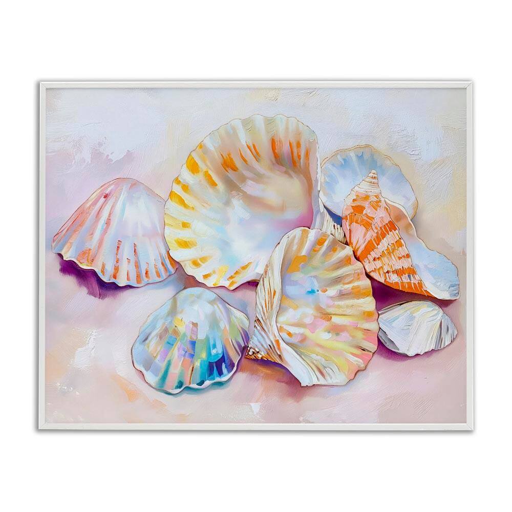 Pile of Various Seashells by Arlington Prints White Framed Animal Giclee Art Print 24 in. x 30 in. price history on PriceWatchPro