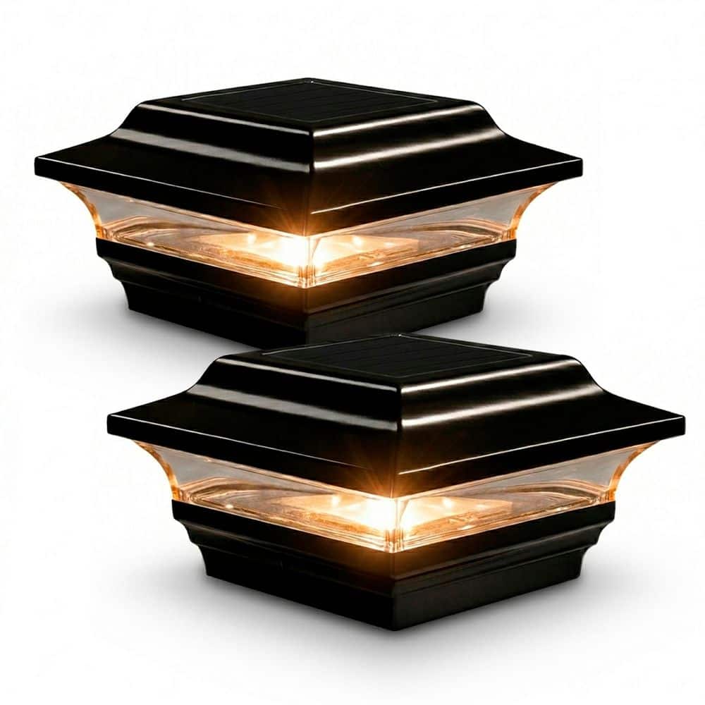 Imperial 4 in. x 4 in. and 3.5 in. x 3.5 in. Outdoor Black Cast Aluminum LED Solar Post Cap (2-Pack) price history on PriceWatchPro