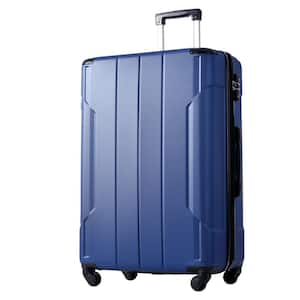 24 in. Blue ABS Hard Shell Lightweight Luggage Spinner Suitcase with TSA Lock