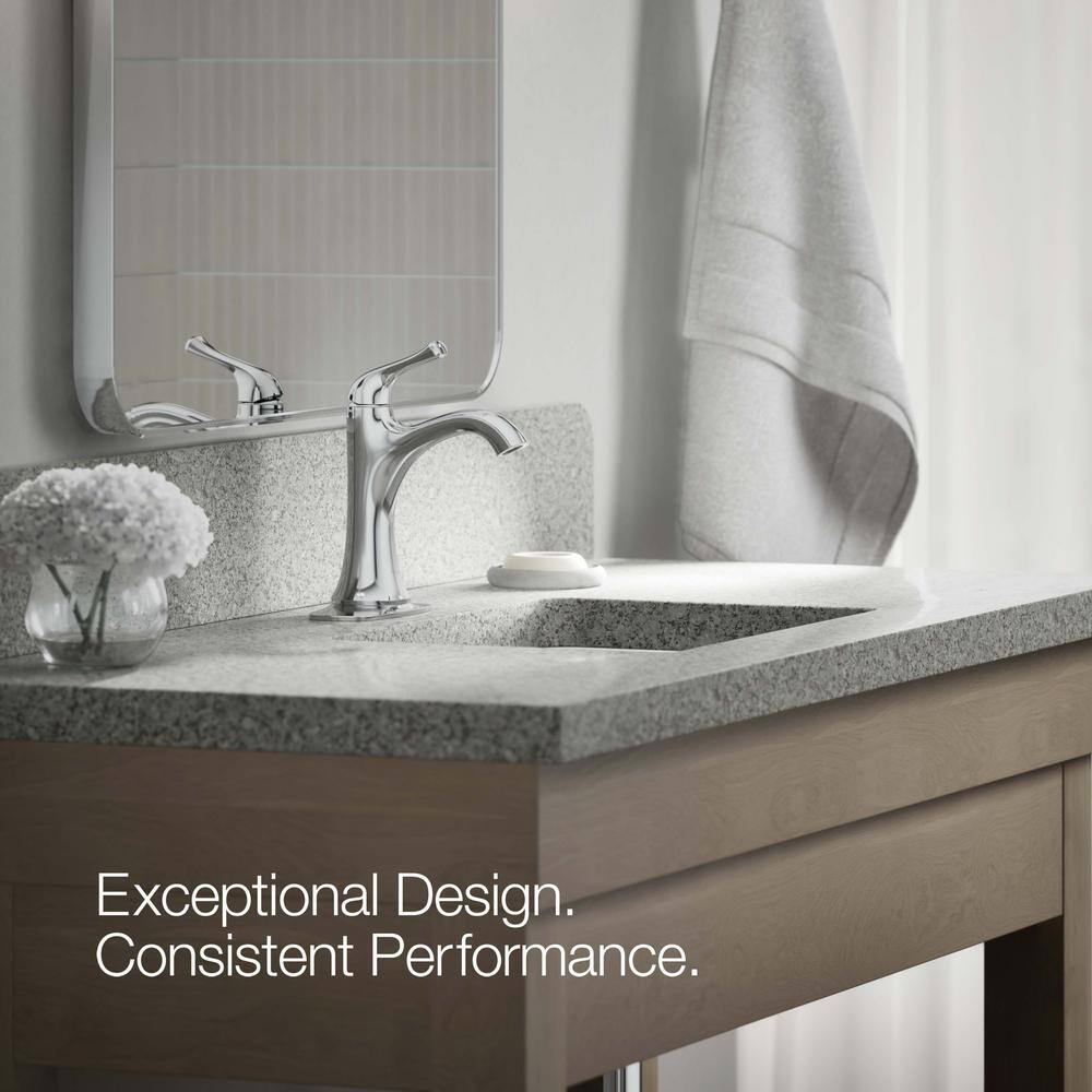 Polished Chrome Single Handle Mid Arc Bathroom Faucet