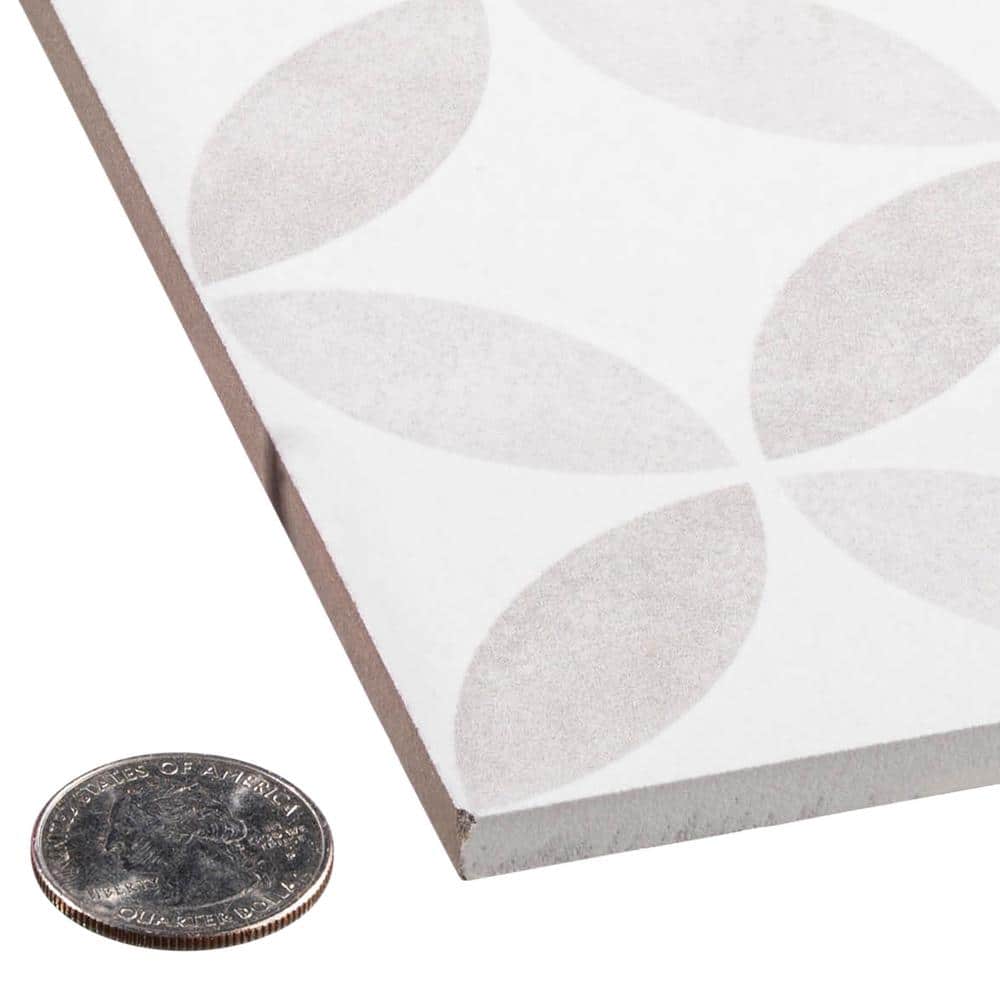 Genoa Beige Matte 6x6 Porcelain Patterned Tile