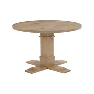 Joanna Rustic Brown Round Dining Table