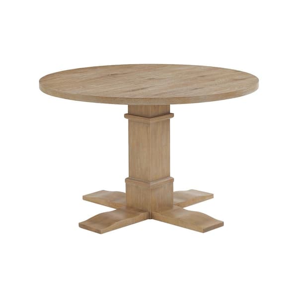 CROSLEY FURNITURE Joanna Rustic Brown Round Dining Table