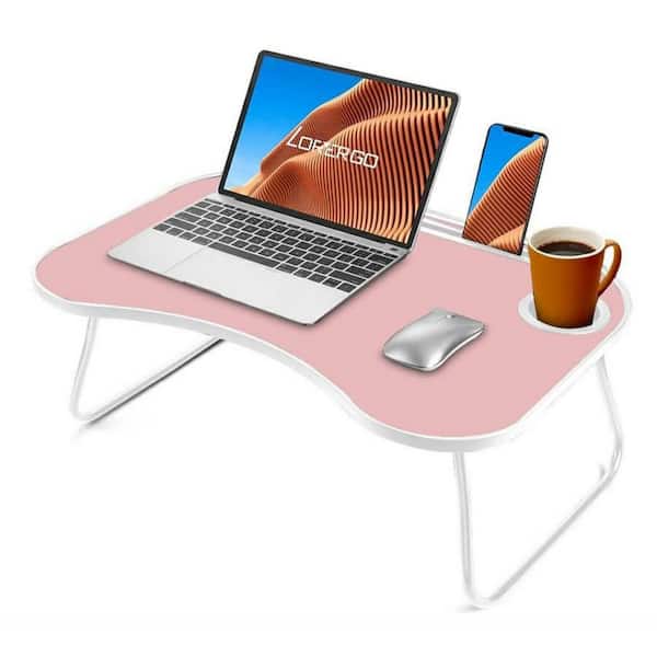 Laptop Stand for Bed, Portable Lap Desk, Pink