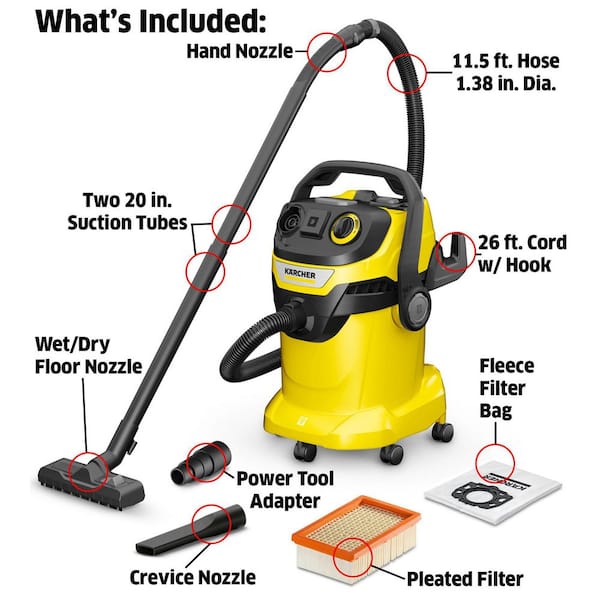 build floor appeal Karcher WD 5/P Multi-Purpose 6.6 Gal. Wet/Dry Shop Vacuum Cleaner with  Attachments and Blower Feature - 2022 Edition 1.628-311.0 - The Home Depot