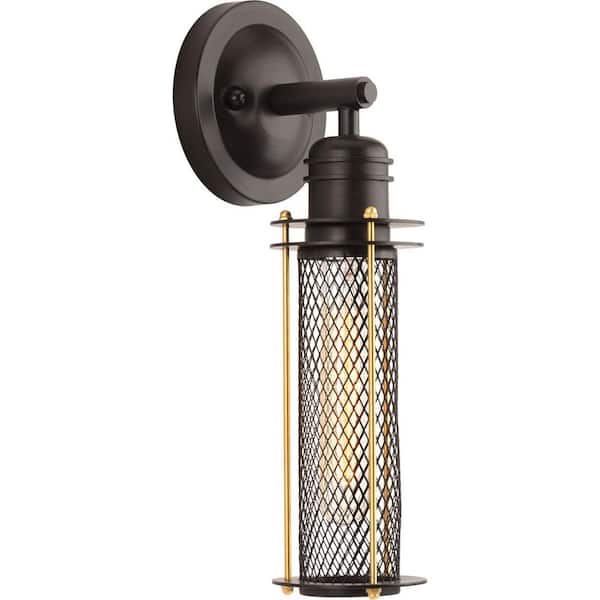 Progress Lighting Industrial Collection 1-Light Antique Bronze Wall Sconce