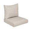 SORRA HOME 27 x 23 x 5 (2-Piece) Deep Seating Outdoor Dining Chair Cushion in Sunbrella Cast Silver HD052341TESCP