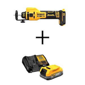 XR 20-Volt Lithium-Ion Cordless Rotary Drywall Cut-Out Tool with POWERSTACK 1.7 Ah Battery and Charger