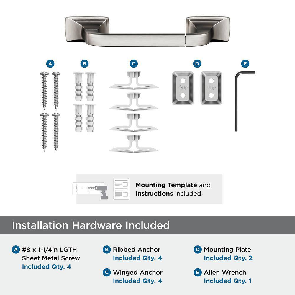 Brushed Nickel Pivoting Double Post Toilet Paper Holder