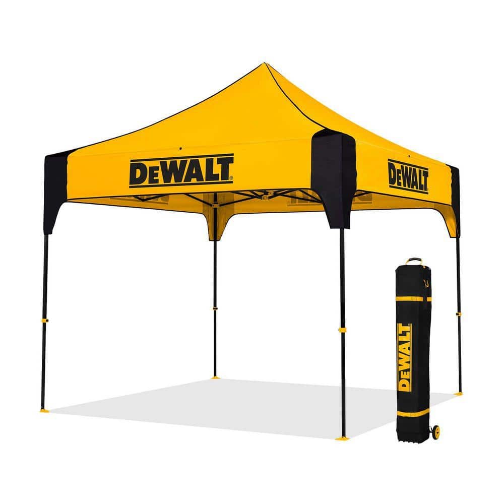 DEWALT 10 ft. x 10 ft. Jobsite Pop Up Canopy Work Shelter with