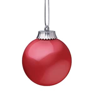 5 in. Red LED Outdoor Hanging Globe Ornament
