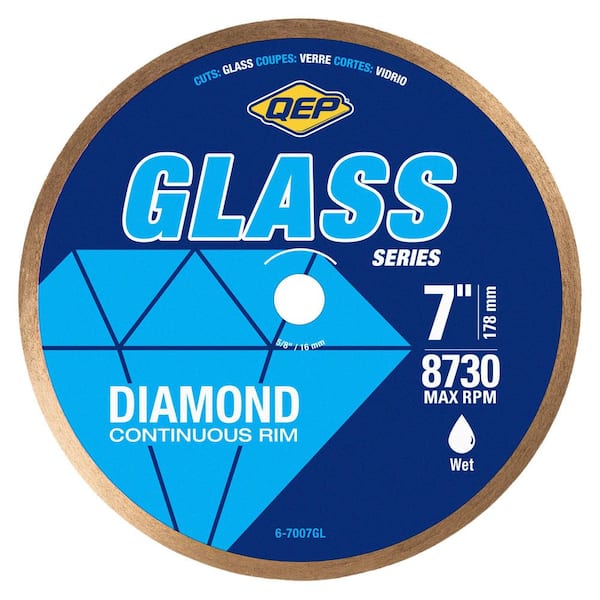 Glass Series 7 in. Premium Diamond Saw Blade Cuts Wet Through Glass