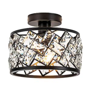 Sefinn Four Modern 9 in.1-Light Black Semi Flush Mount Ceiling Light ...