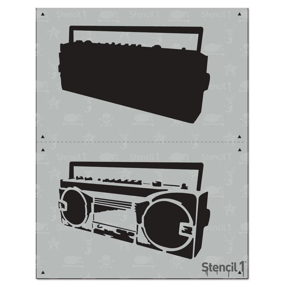 Stencil1 Boom Box - Layered Stencil 8.5 x 11