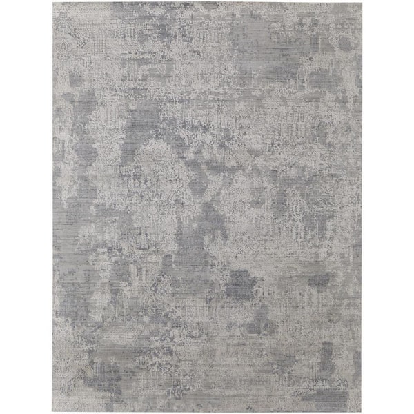 12 ft. x 15 ft. Gray, Ivory Abstract Area Rug
