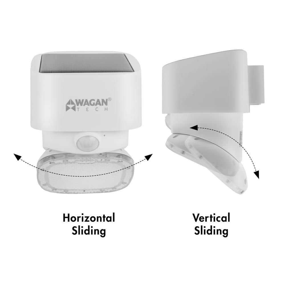 White Solar LED Outdoor Motion Sensor Wall Light