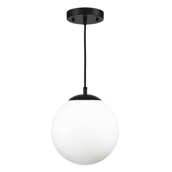 black and white globe light