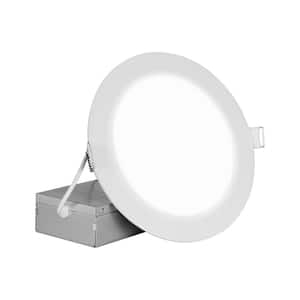 REL 6 in. Round 4000K Remodel IC-Rated Recessed Integrated LED Edge Lit Downlight Kit, White