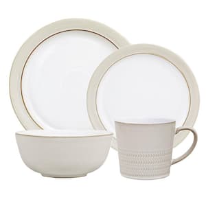 Natural Canvas White Place Setting Set (4-Piece)