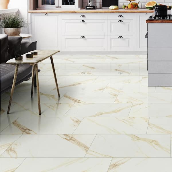 White Porcelain Floor Tiles by Country Floors