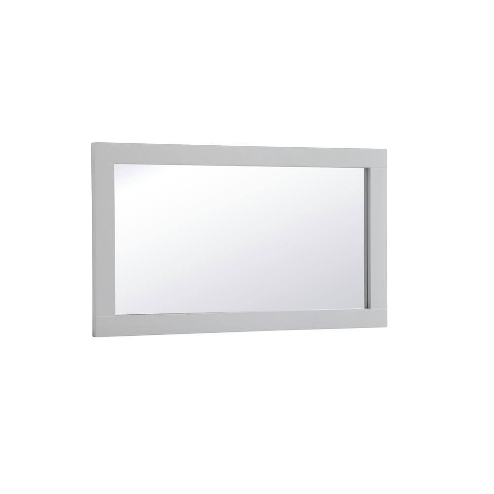 Gray Rectangular Wood Bathroom Vanity Mirror 18 x 32 Inch