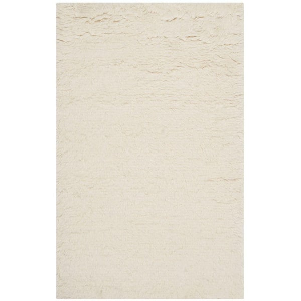 SAFAVIEH Flokati Ivory 3 ft. x 4 ft. Solid Area Rug