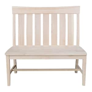 Unfinished Wood 42 in. W x 22.4 in. D x 40.4 in H Ava Bench