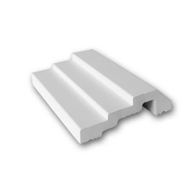 ORAC DECOR 7/8 in. D x 2-7/8 in. W x 4 in. L. Primed White Plain Polyurethane Panel Moulding Sample
