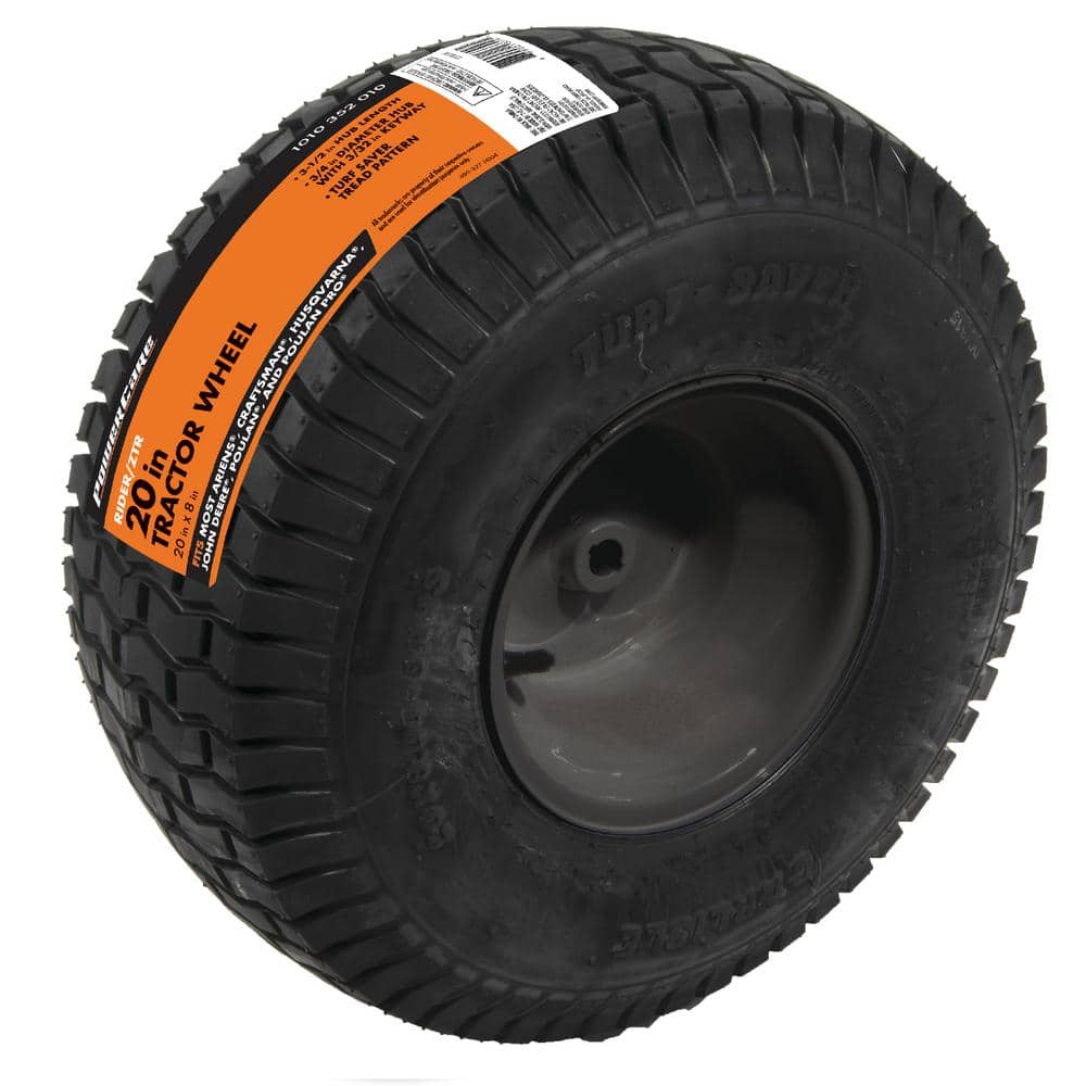 Universal 20 in. x 8 in. Rear Wheel Assembly for Lawn Tractors and Zero-Tur