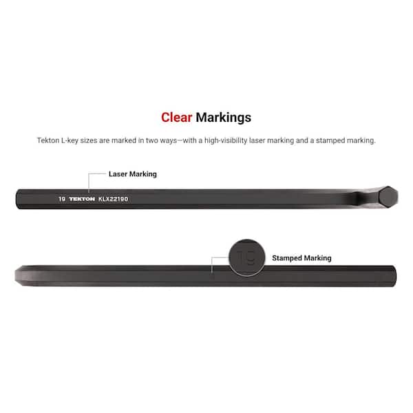 TEKTON 11 mm Flat End Hex L-Key KLX22110 - The Home Depot