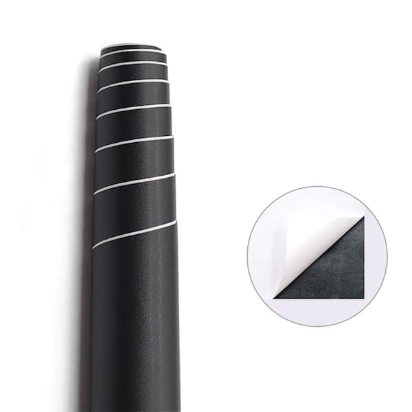 10 in. x 24 in. Black Self-Adhesive Leather Repair Drywall Patch For Car Seats, Couch Furniture