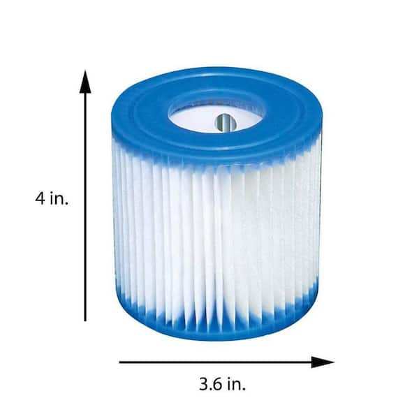29007E 3.6 in. Dia Type H Easy Set Filter Cartridge Replacement for Pools (6-Pack)