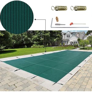 16 ft. x 30 ft. Rectangle In-Ground Safety Pool Cover Child Solid Safety Pool Covers for Swimming