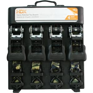 16 ft. x 1-1/4 in. Ratchet Tie-Downs (4-Pack)